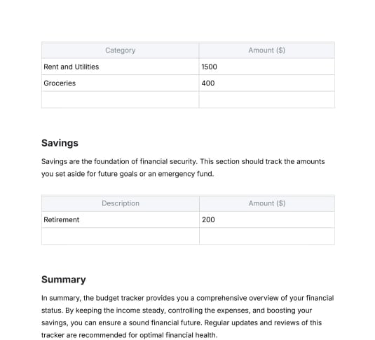 Budget Tracker