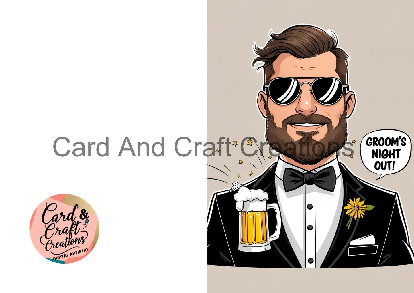 Groom’s Night Out – Cheers to the Last Fling Card