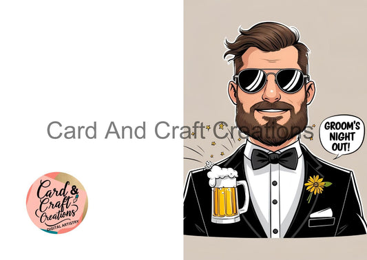 Groom’s Night Out – Cheers to the Last Fling Card