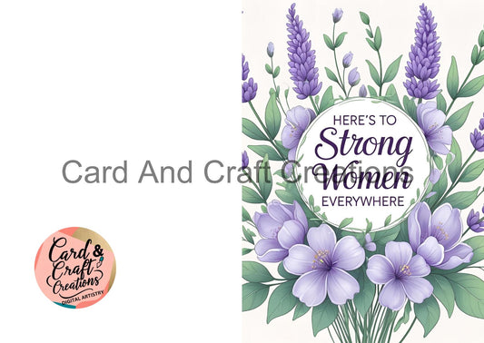 Here’s to Strong Women – Lavender Blooms (Framed Center)