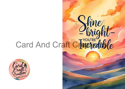 Shine Bright – Watercolor Sunrise