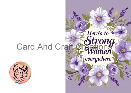 Here’s to Strong Women – Lavender Blooms (Rounded Center)