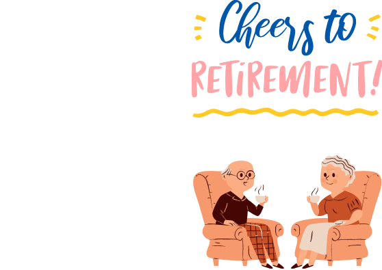 Retirement Old Couple Sitting on Sofa